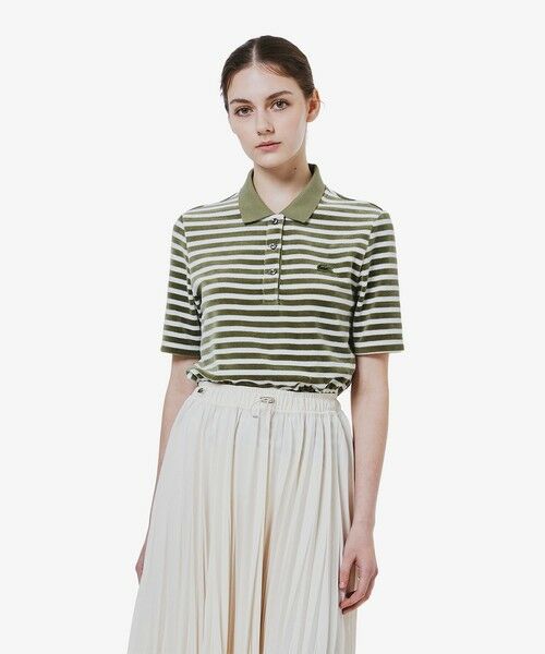 LACOSTE / ラコステ ポロシャツ | ベロアボーダー半袖ポロシャツ | 詳細10