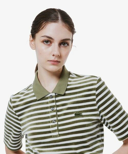 LACOSTE / ラコステ ポロシャツ | ベロアボーダー半袖ポロシャツ | 詳細12
