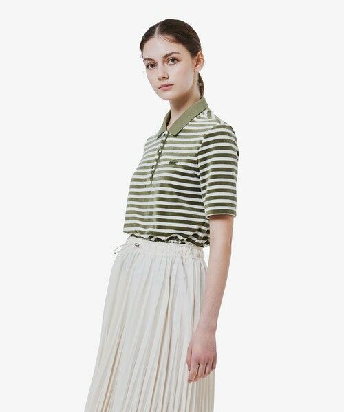LACOSTE / ラコステ ポロシャツ | ベロアボーダー半袖ポロシャツ | 詳細14