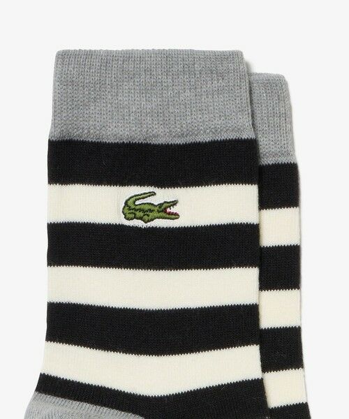 LACOSTE / ラコステ ソックス | 配色切り替えボーダークルーソックス | 詳細1