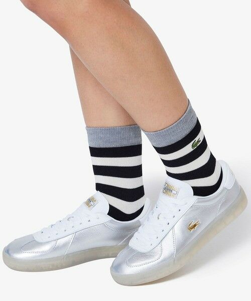 LACOSTE / ラコステ ソックス | 配色切り替えボーダークルーソックス | 詳細2