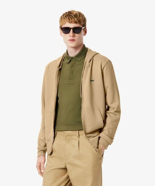 LACOSTE/ラコステ エッセンシャルジップスウェットフーディー ベージュ 5(日本サイズXL) LACOSTE/ラコステ エッセンシャルジップスウェットフーディー ベージュ 5(日本サイズXL)
