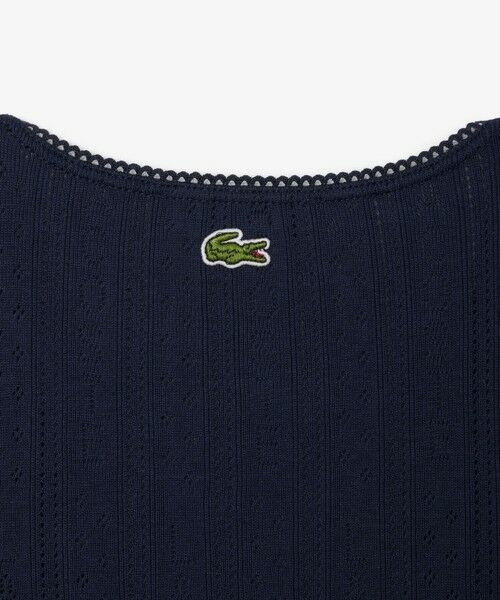 LACOSTE / ラコステ Tシャツ | レース調 ポワンテルニット リボンタンクトップ | 詳細6