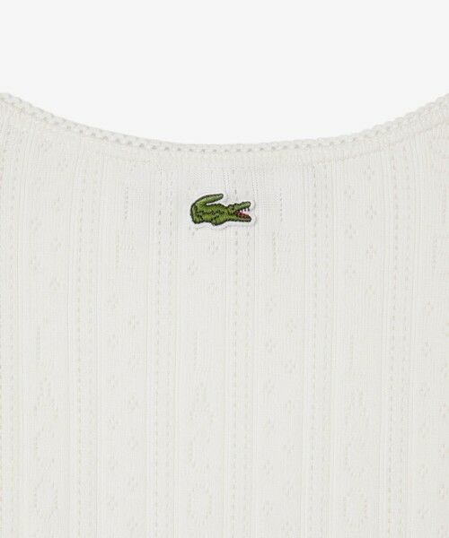 LACOSTE / ラコステ タンクトップ | レース調 ポワンテルニット リボンタンクトップ | 詳細11