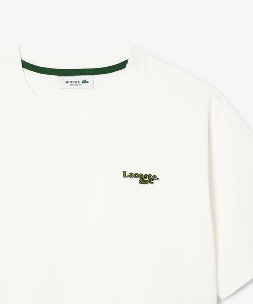 LACOSTE / ラコステ Tシャツ | ネーム&ワニロゴパッチクロップド半袖Tシャツ | 詳細6