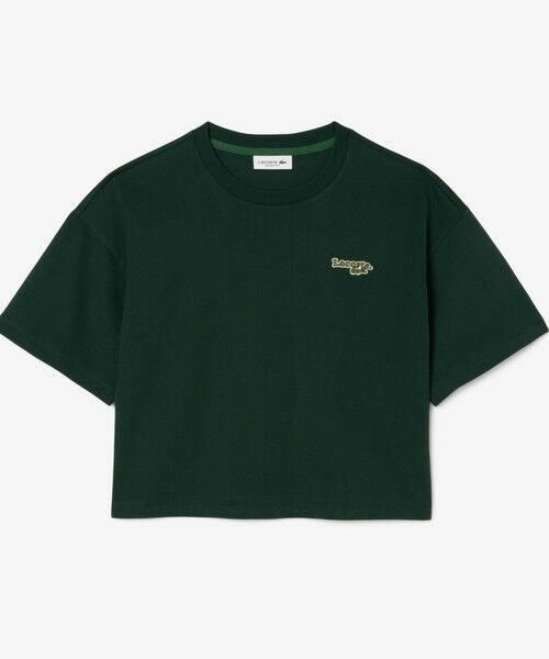 LACOSTE / ラコステ Tシャツ | ネーム&ワニロゴパッチクロップド半袖Tシャツ | 詳細12