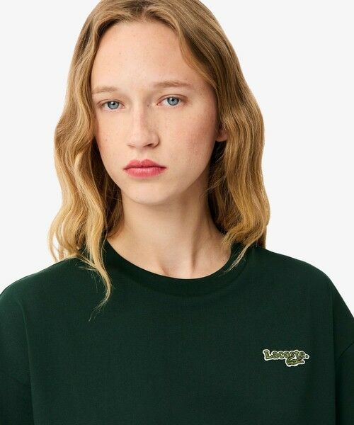 LACOSTE / ラコステ Tシャツ | ネーム&ワニロゴパッチクロップド半袖Tシャツ | 詳細9