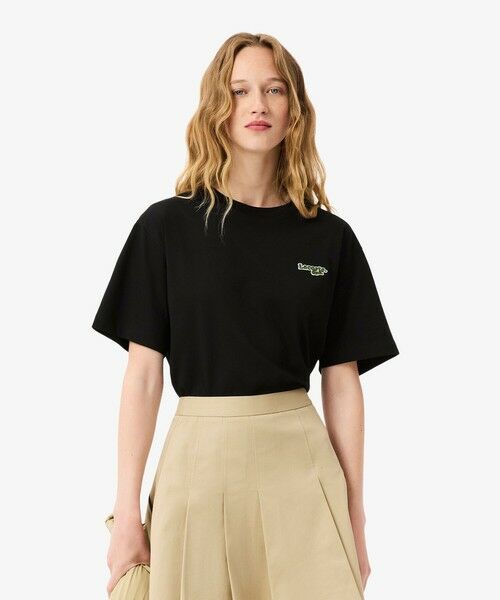 LACOSTE / ラコステ Tシャツ | ネーム＆ワニロゴパッチオーバーサイズ半袖Tシャツ | 詳細3