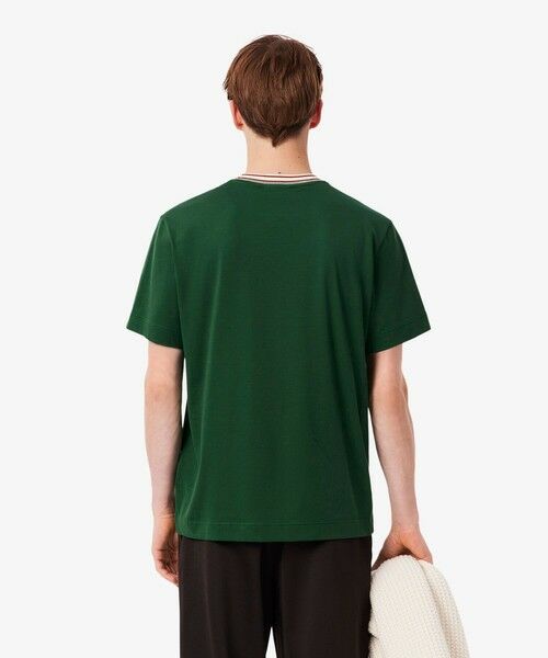 LACOSTE / ラコステ Tシャツ | ボーダーリブネックフレンチメイドTシャツ | 詳細2