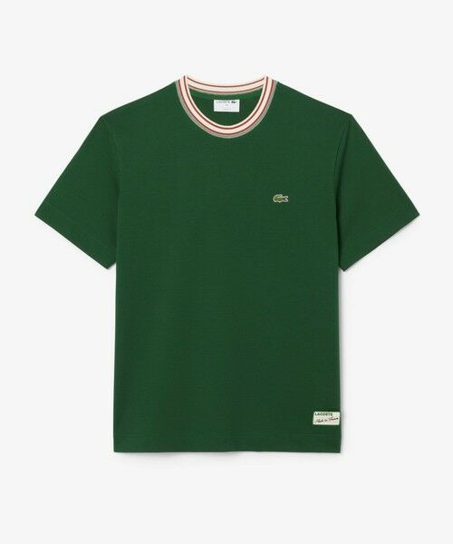 LACOSTE / ラコステ Tシャツ | ボーダーリブネックフレンチメイドTシャツ | 詳細3