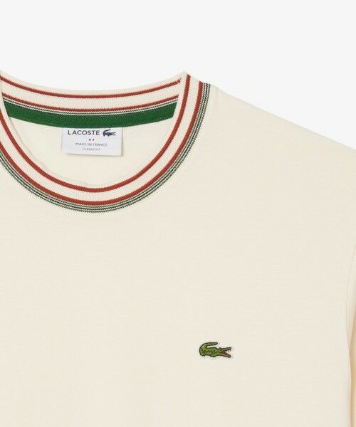 LACOSTE / ラコステ Tシャツ | ボーダーリブネックフレンチメイドTシャツ | 詳細10