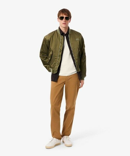 LACOSTE / ラコステ Tシャツ | ボーダーリブネックフレンチメイドTシャツ | 詳細12