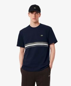LACOSTE / ラコステ Tシャツ | フロントボーダーフレンチメイド鹿の子Tシャツ