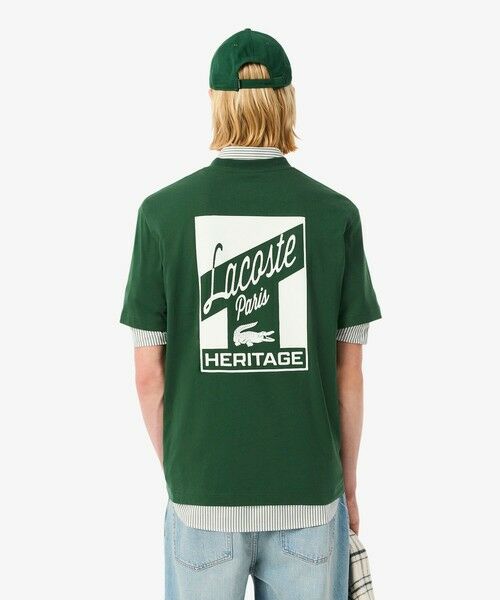 LACOSTE / ラコステ Tシャツ | ラコステパリバックプリントTシャツ(グリーン)