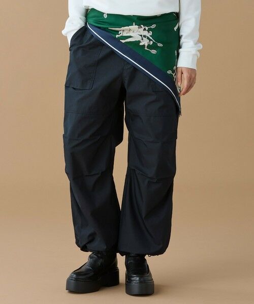 LACOSTE / ラコステ チノ・ワークパンツ | ワイドベイカーパンツ(ブラック)