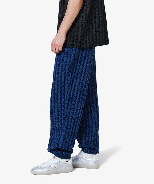 LACOSTE/ラコステ インディゴスウェットモノグラムトラックパンツ インディゴブルー 42(日本サイズL)