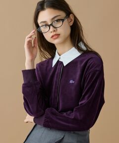 LACOSTE / ラコステ ポロシャツ | ルーズシルエット サイドスリット ベロアポロシャツ