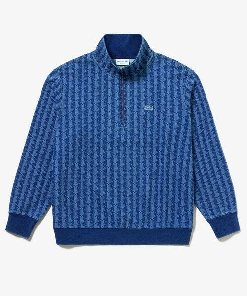LACOSTE/ラコステ インディゴスウェットモノグラムトラックジャケット ライトインディゴブルー 4(日本サイズL)