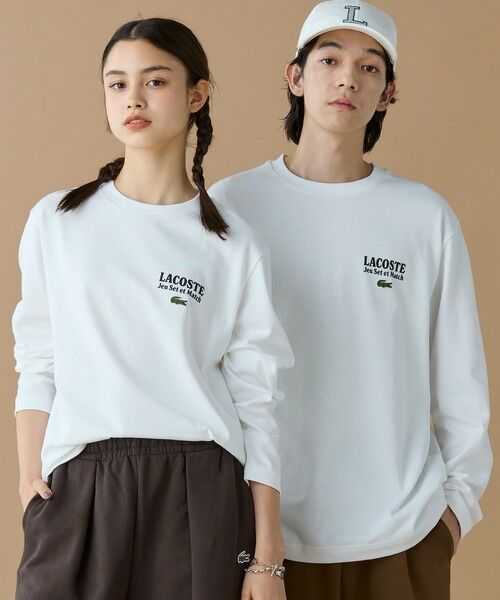 LACOSTE/ラコステ Jeu Set et MatchロングスリーブTシャツ ホワイト 5(日本サイズXL) LACOSTE/ラコステ Jeu Set et MatchロングスリーブTシャツ ホワイト 5(日本サイズXL)