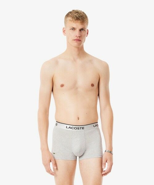 LACOSTE / ラコステ ボクサーパンツ・ブリーフ | ブランドネームロゴジャカード3パックストレッチコットントランクショーツセット | 詳細1