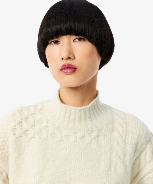 LACOSTE / ラコステ ニット・セーター | パッチワークエフェクト ウールニットハイネックセーター | 詳細13