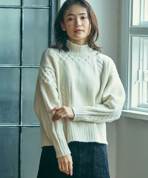 LACOSTE / ラコステ ニット・セーター | パッチワークエフェクト ウールニットハイネックセーター | 詳細2