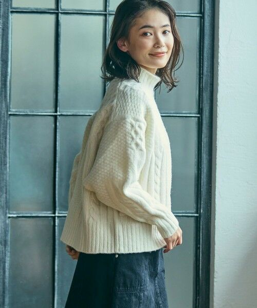 LACOSTE / ラコステ ニット・セーター | パッチワークエフェクト ウールニットハイネックセーター | 詳細3