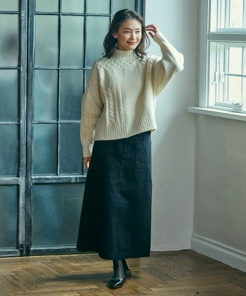 LACOSTE / ラコステ ニット・セーター | パッチワークエフェクト ウールニットハイネックセーター | 詳細5