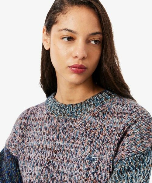 LACOSTE / ラコステ ニット・セーター | ハイネックミックスカラークレイジーパターンセーター | 詳細1