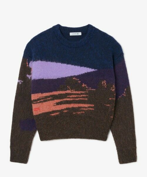 LACOSTE / ラコステ ニット・セーター | ランドスケープジャカードアルパカブレンドニットセーター | 詳細4