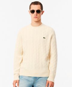 LACOSTE / ラコステ ニット・セーター | ミドルゲージ ウールケーブルニット