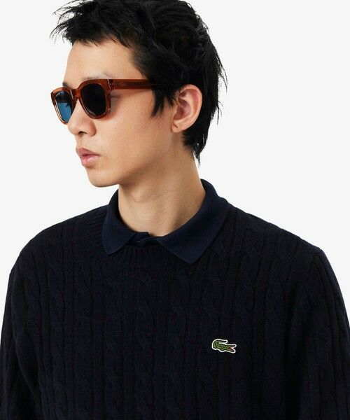 LACOSTE / ラコステ ニット・セーター | ミドルゲージ ウールケーブルニット | 詳細1