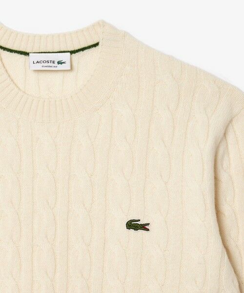 LACOSTE / ラコステ ニット・セーター | ミドルゲージ ウールケーブルニット | 詳細7