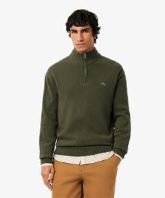 LACOSTE / ラコステ ニット・セーター | ハイネックハーフジップ ウールニットセーター