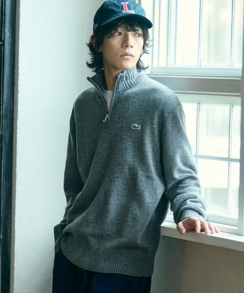 LACOSTE / ラコステ ニット・セーター | ハイネックハーフジップ ウールニットセーター | 詳細2