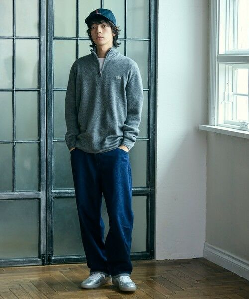 LACOSTE / ラコステ ニット・セーター | ハイネックハーフジップ ウールニットセーター | 詳細8