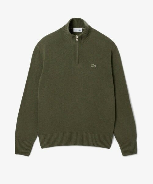 LACOSTE / ラコステ ニット・セーター | ハイネックハーフジップ ウールニットセーター | 詳細13