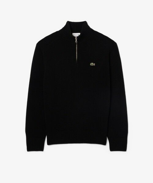 LACOSTE / ラコステ ニット・セーター | ハイネックハーフジップ ウールニットセーター | 詳細16