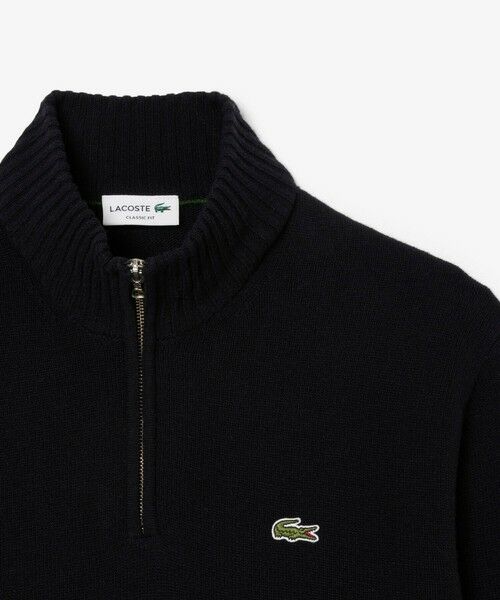 LACOSTE / ラコステ ニット・セーター | ハイネックハーフジップ ウールニットセーター | 詳細19