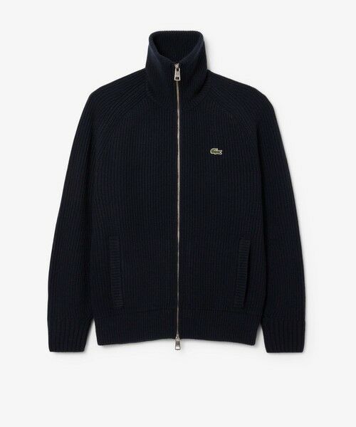 LACOSTE / ラコステ ニット・セーター | ミドルゲージハイネックジップウールセーター / ドライバーズニット | 詳細3