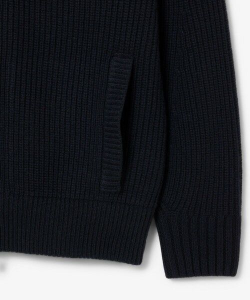 LACOSTE / ラコステ ニット・セーター | ミドルゲージハイネックジップウールセーター / ドライバーズニット | 詳細5