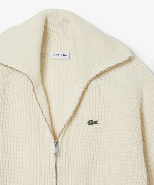 LACOSTE / ラコステ ニット・セーター | ミドルゲージハイネックジップウールセーター / ドライバーズニット | 詳細18