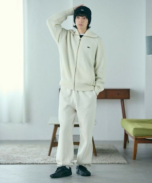 LACOSTE / ラコステ ニット・セーター | ミドルゲージハイネックジップウールセーター / ドライバーズニット | 詳細11