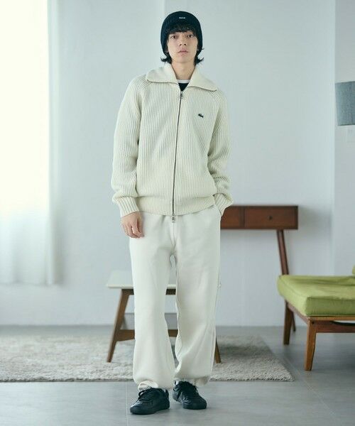 LACOSTE / ラコステ ニット・セーター | ミドルゲージハイネックジップウールセーター / ドライバーズニット | 詳細12