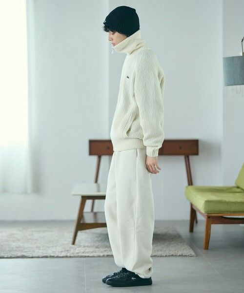 LACOSTE / ラコステ ニット・セーター | ミドルゲージハイネックジップウールセーター / ドライバーズニット | 詳細15
