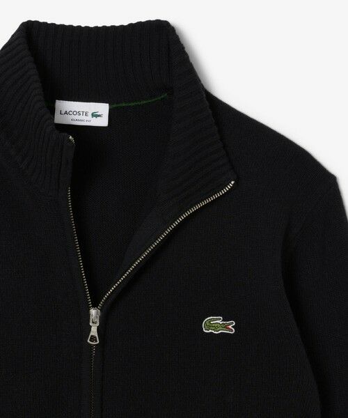LACOSTE / ラコステ ニット・セーター | ハイネックフルジップ ウールニットセーター / ドライバーズニット | 詳細11