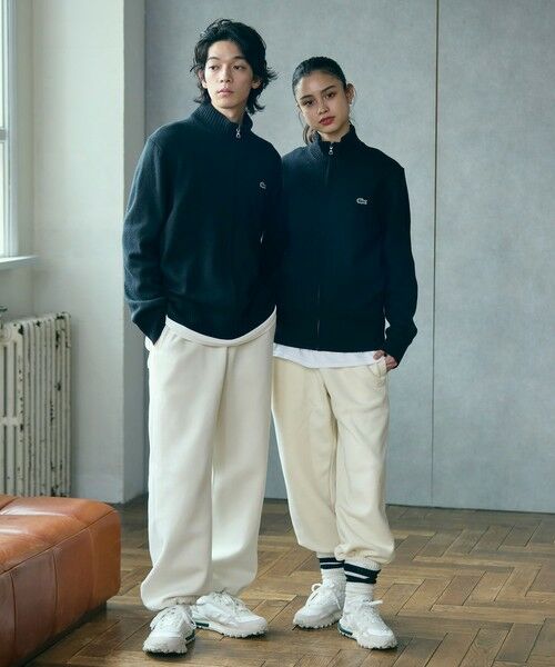 LACOSTE / ラコステ ニット・セーター | ハイネックフルジップ ウールニットセーター / ドライバーズニット | 詳細6