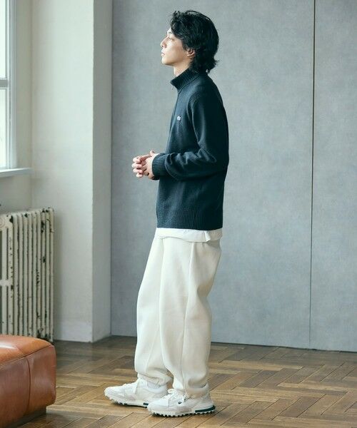 LACOSTE / ラコステ ニット・セーター | ハイネックフルジップ ウールニットセーター / ドライバーズニット | 詳細8