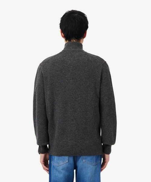 LACOSTE / ラコステ ニット・セーター | ハイネックフルジップ ウールニットセーター / ドライバーズニット | 詳細10