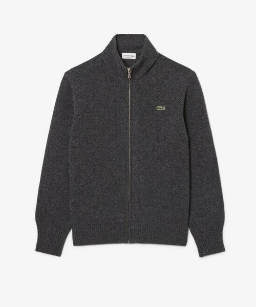 LACOSTE / ラコステ ニット・セーター | ハイネックフルジップ ウールニットセーター / ドライバーズニット | 詳細11